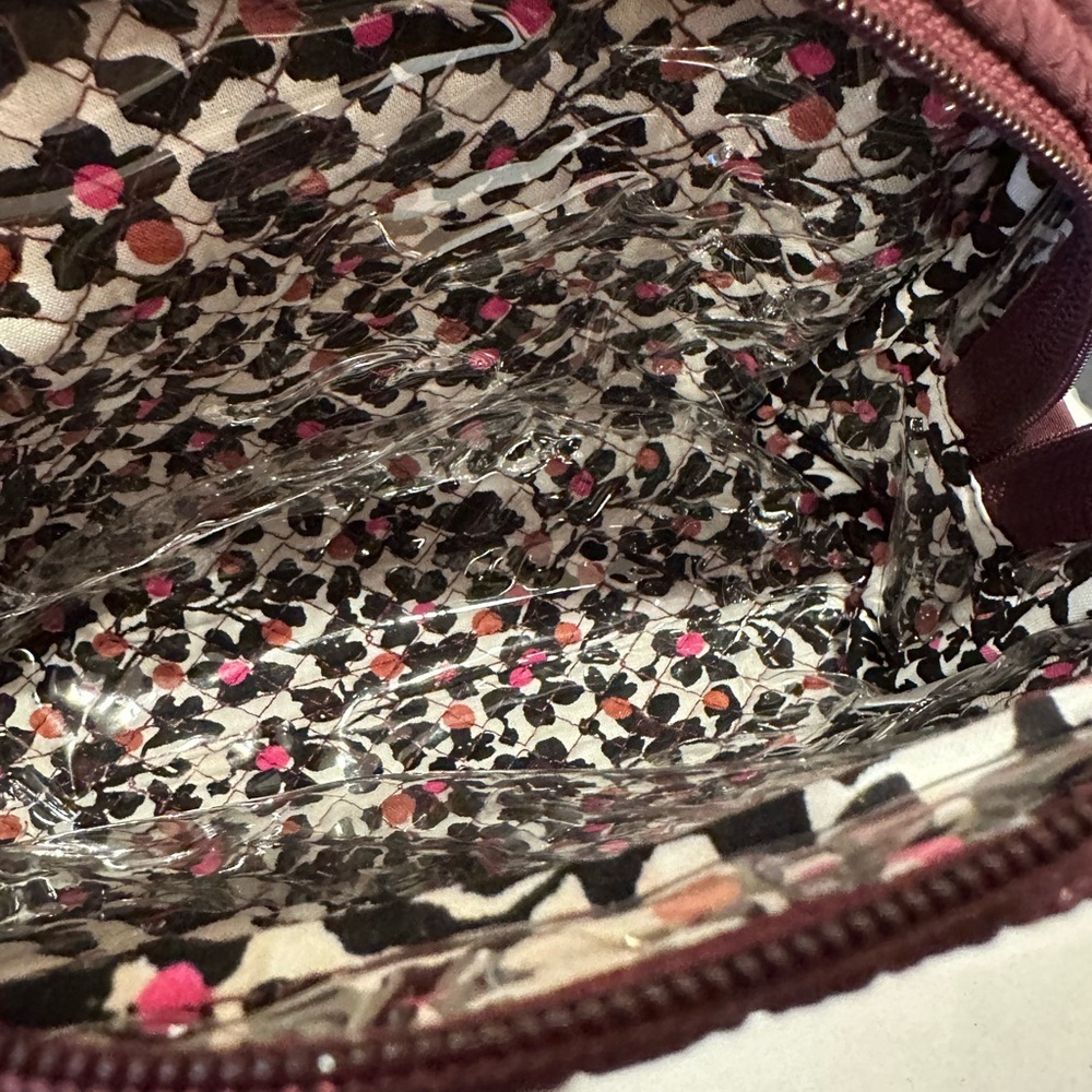 Vera Bradley Red Quilted Cosmetic Bag - Picture 2 of 8